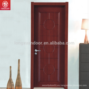 Longxuan diseño de la puerta de PVC de madera para los diseños de la puerta del dormitorio